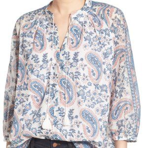 Madewell floral paisley blouse